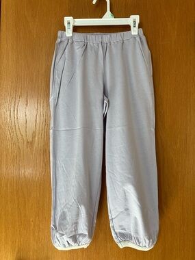 Girl’s Lightweight Jogger Pants. Light Lavender. 100% Organic Cotton